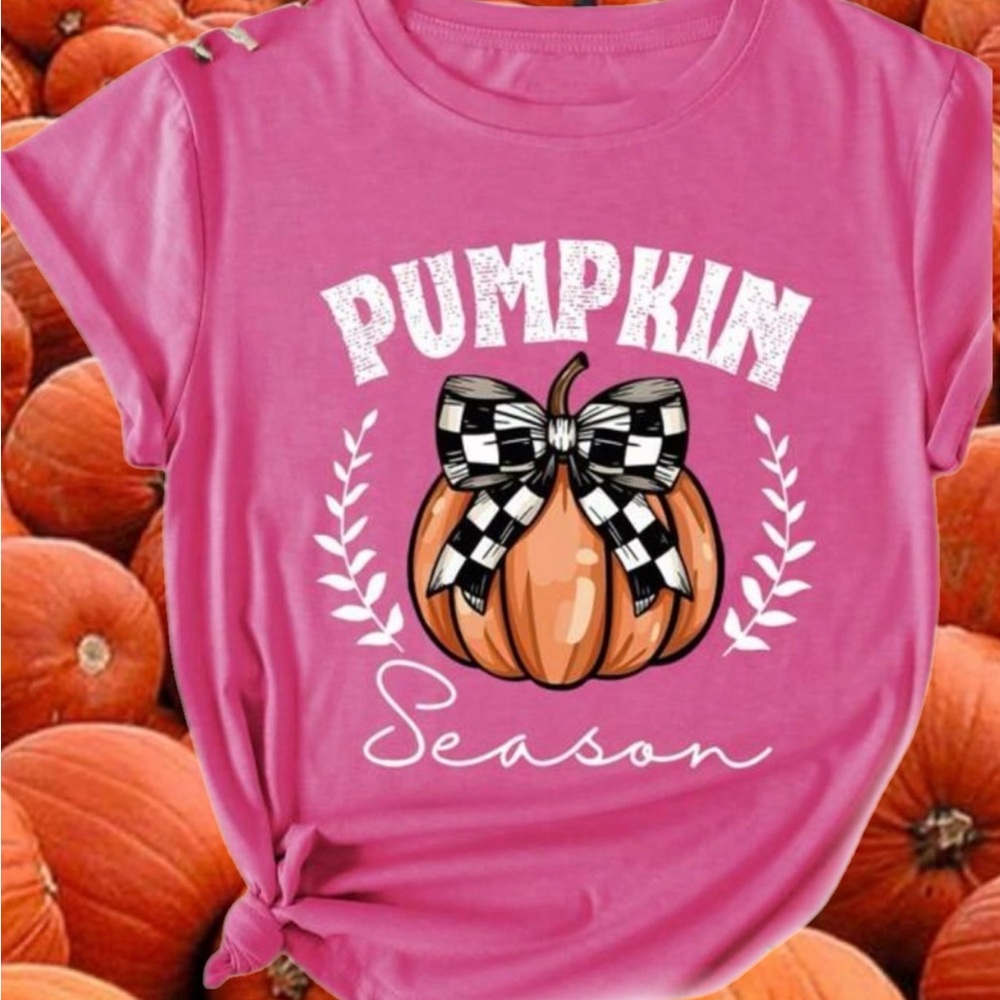 Pumpkin Season Ladies T-Shirt NWOT  (Marked XXL RUNS SMALL)